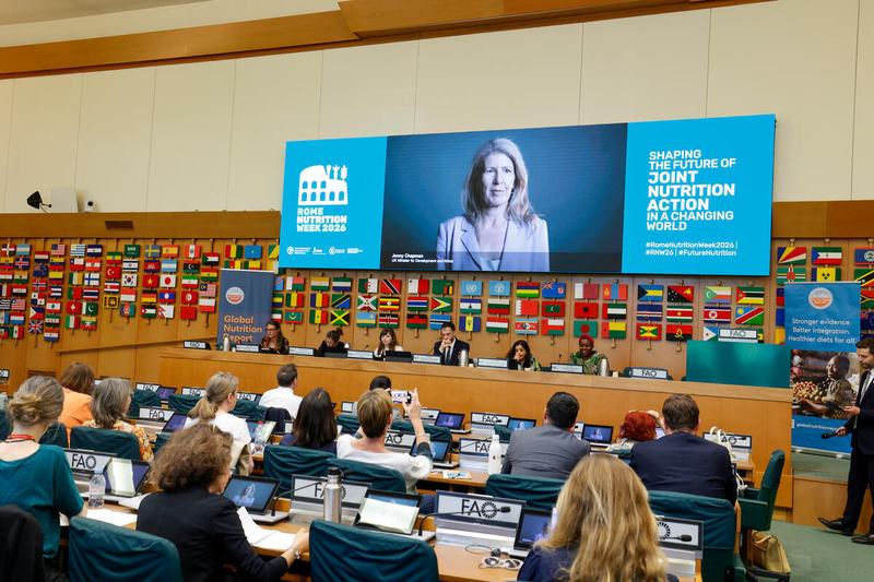 Baroness Jenny Chapman, UK Minister for Development and Africa, delivers video remarks to open the event. Photo: ©FAO/Pier Paolo Cito